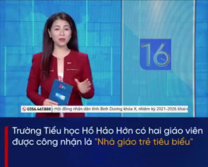 Trường tiểu học Hồ Hảo Hớn có hai giáo viên được công nhận "Nhà giáo trẻ tiêu biểu" cấp tỉnh